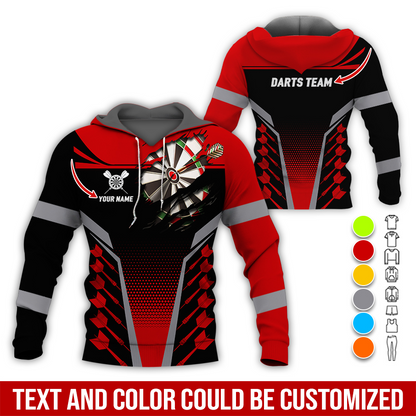 Customized Name & Team Name Darts Premium Hoodie, Personalized Hoodie For Darts Player, Perfect Gift For Darts Lovers, Friend, Family