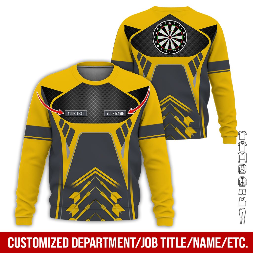 Customized Name Darts Sweatshirt, Personalize your style with our custom name darts Sweatshirt For Darts Lovers, Friend, Family