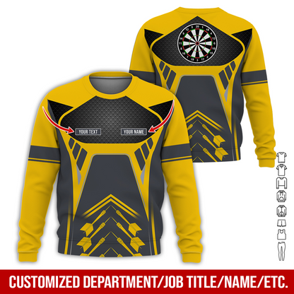 Customized Name Darts Sweatshirt, Personalize your style with our custom name darts Sweatshirt For Darts Lovers, Friend, Family