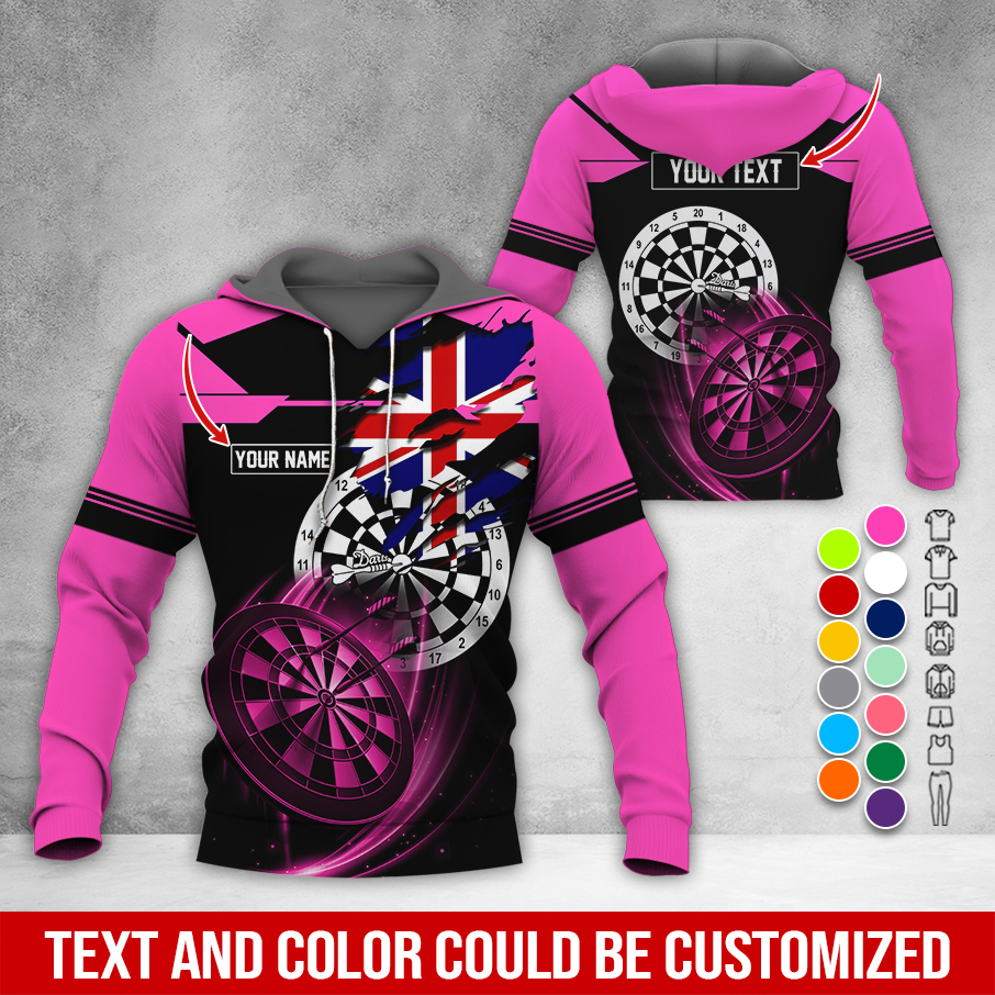 Customized Flag Darts Premium Hoodie, Custom Flag Hoodie For Men & Women, Perfect Gift For Darts Lovers, Friend, Family