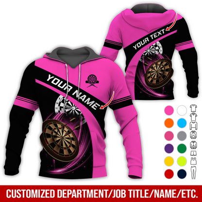 Customized Name & Text Darts Premium Hoodie, Custom Darts Hoodie Men & Women, Perfect Gift For Darts Lovers, Darts Player