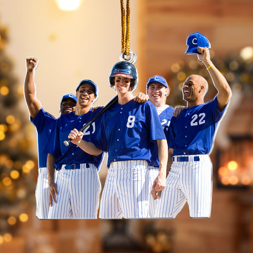 Custom Photo Texas Baseball Team World Champs Acrylic Ornament, The Best Texas Baseball 2023 World Champs Acrylic Ornament
