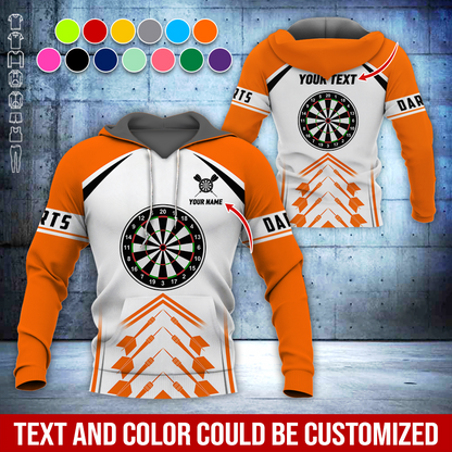 Personalized Darts Premium Hoodie, Dartsboards Pattern Hoodie White For Men & Women, Perfect Gift For Darts Lovers, Darts Player