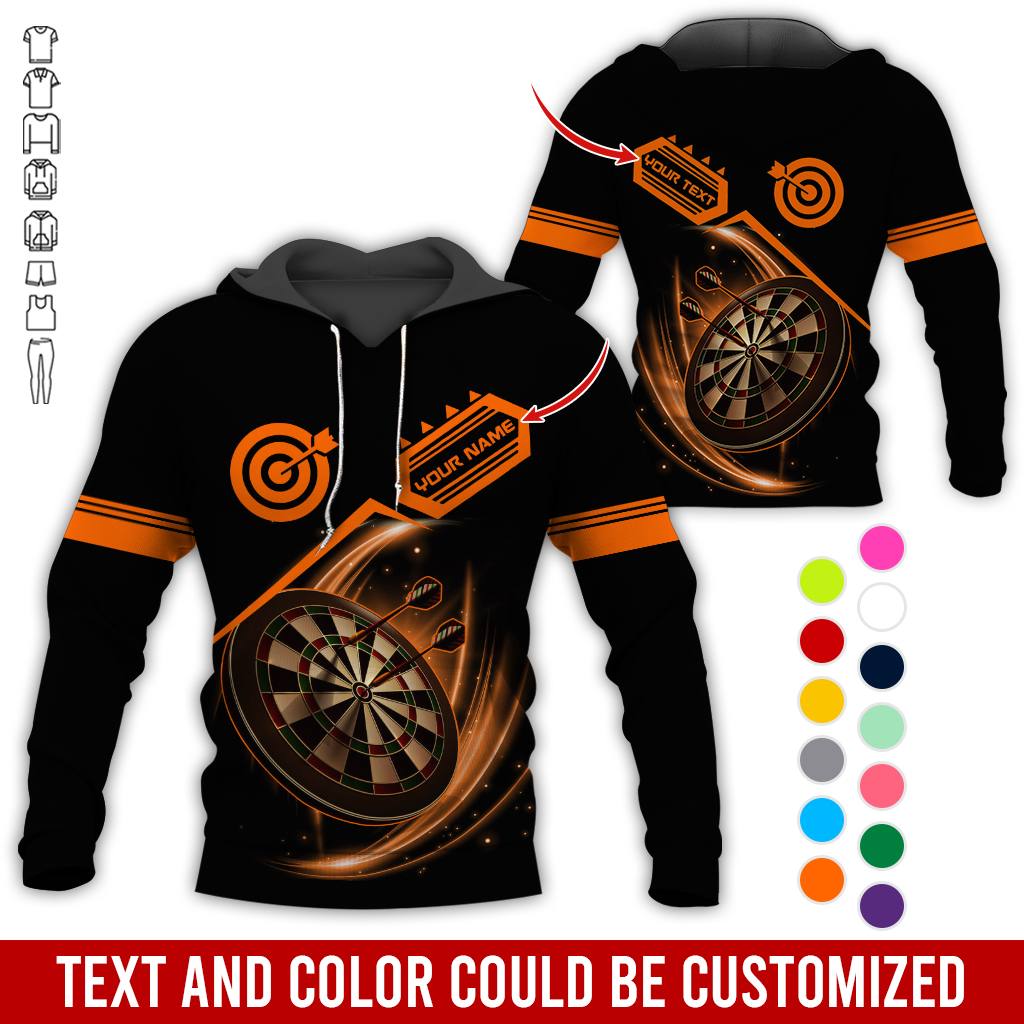 Customized Name & Text Darts Premium Hoodie, Darts Hoodie For Men & Women, Perfect Gift For Darts Lovers, Friend, Family