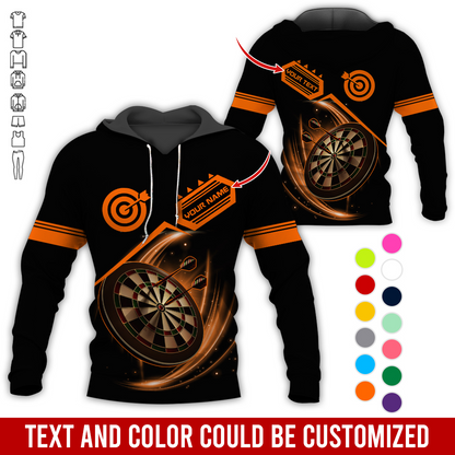 Customized Name & Text Darts Premium Hoodie, Darts Hoodie For Men & Women, Perfect Gift For Darts Lovers, Friend, Family