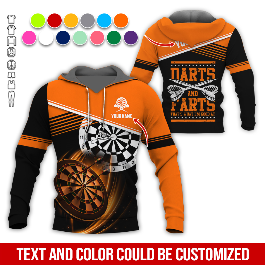 Customized Name & Text Darts Premium Hoodie, Darts & Darts That's What I'm Good At Hoodie, Perfect Gift For Darts Lovers, Darts Player