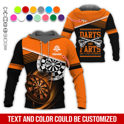 Customized Name & Text Darts Premium Hoodie, Darts & Darts That's What I'm Good At Hoodie, Perfect Gift For Darts Lovers, Darts Player
