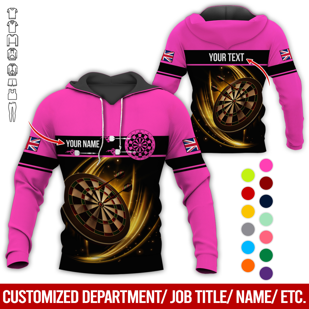 Personalized Darts Premium Hoodie, Custom National Flag Hoodie For Men & Women, Perfect Gift For Darts Lovers, Friend, Family