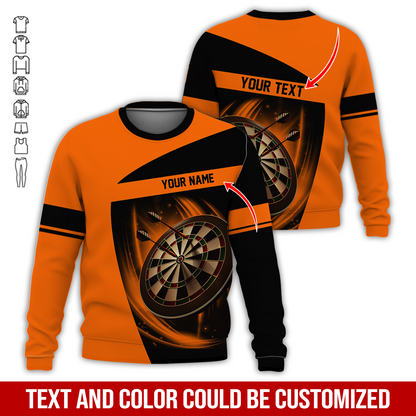 Customized Darts Sweatshirt, Personalized Name & Text Sweatshirt,  Darts Team Is My Life Sweatshirt, Perfect Gift For Darts Lovers, Darts Player