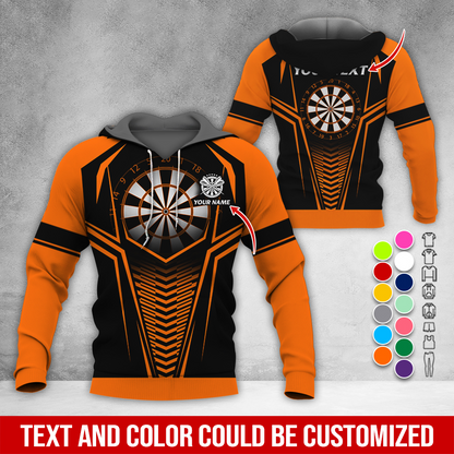 Personalized Name & Text Darts Premium Hoodie, Darts Sport Pattern Hoodie For Men & Women, Perfect Gift For Darts Lovers, Friend, Family