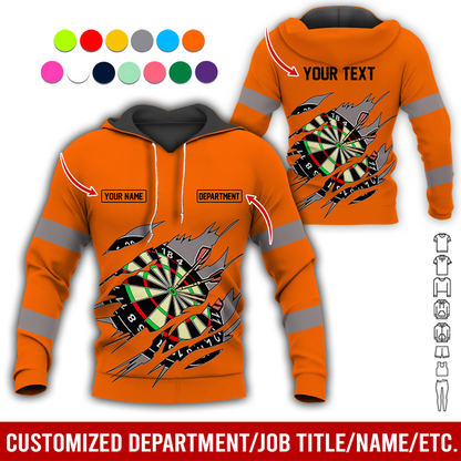 Personalized Darts Premium Hoodie, Customized Name, Text & Department Darts Hoodie, Perfect Gift For Darts Lovers, Friend, Family