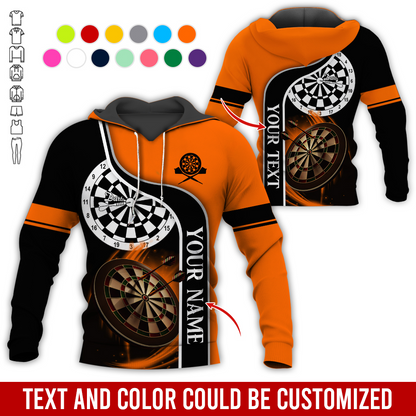 Customized Darts Premium Hoodie, Personalized Name & Text Darts Black Hoodie, Perfect Gift For Darts Lovers, Friend, Family