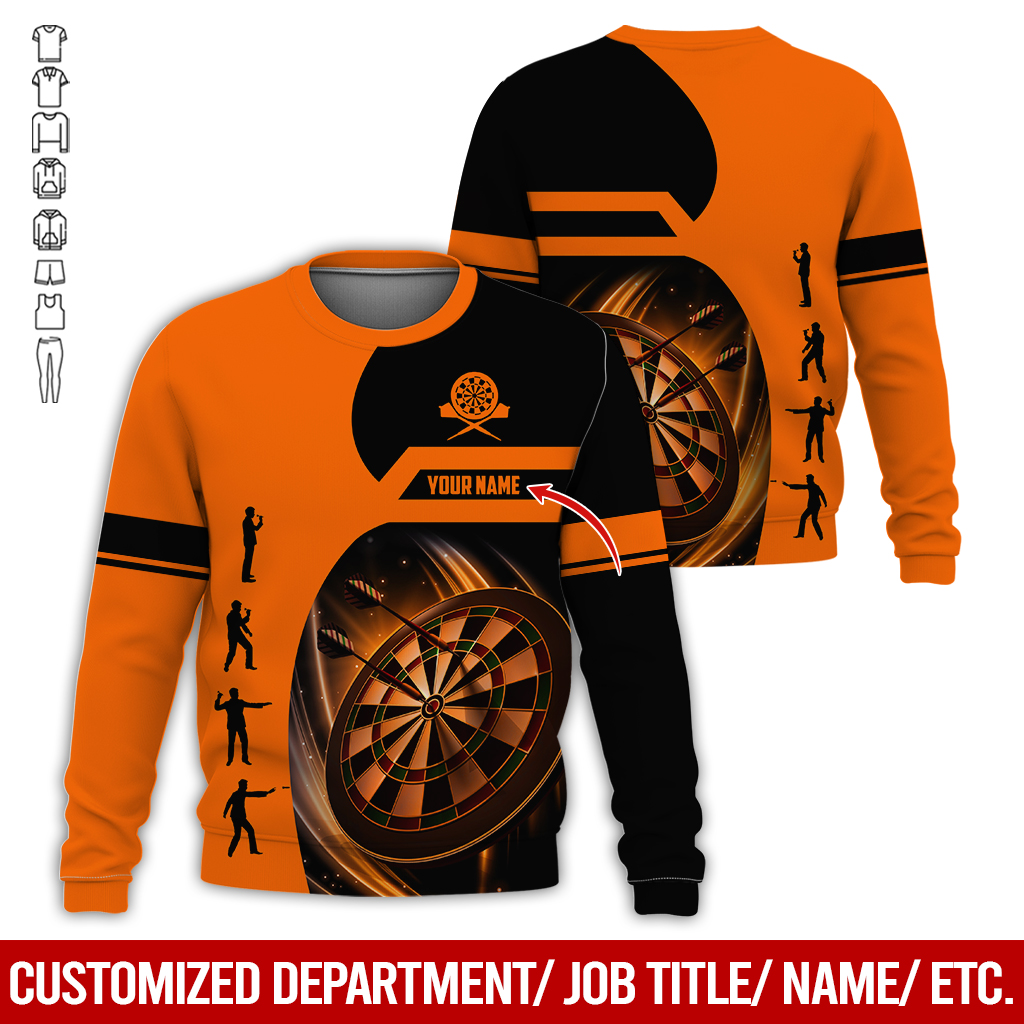 Customized Darts Sweatshirt, Personalized Name Sweatshirt, How to play Darts Pattern Sweatshirt For Darts Lovers, Friend, Family
