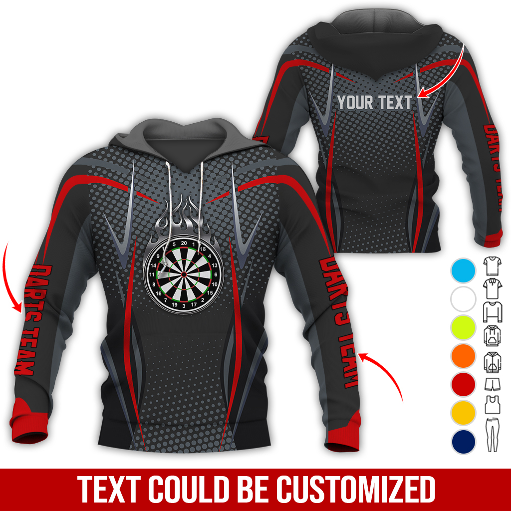 Personalized Darts Premium Hoodie, Dartboards & Black Flame Hoodie For Men & Women, Perfect Gift For Darts Lovers, Darts Player