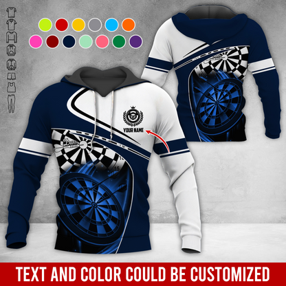 Customized Name Darts Premium Hoodie, Darts Is My Life White Hoodie, Perfect Gift For Darts Lovers, Friend, Family
