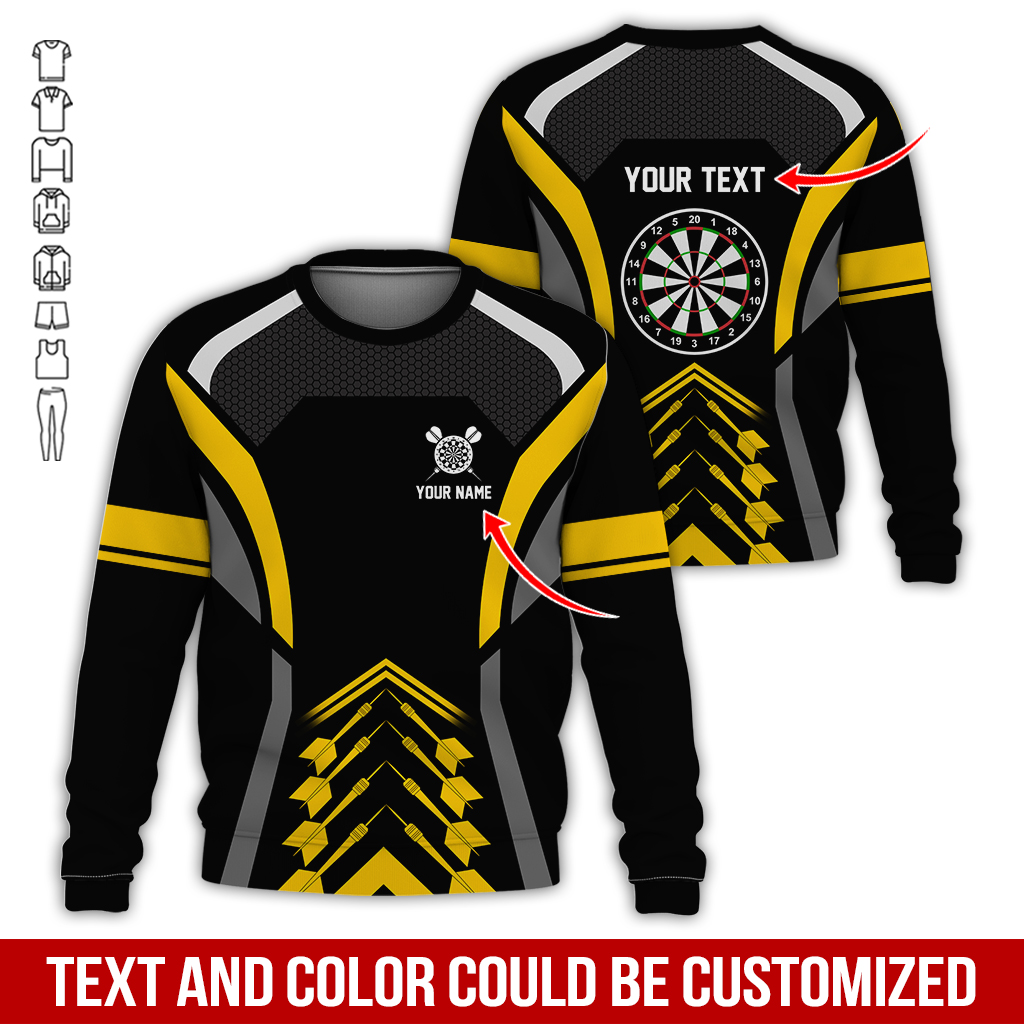 Customized Name Darts Sweatshirt, Dartboards Pattern Sweatshirt For Darts Player, Perfect Gift For Darts Lovers, Friend, Family