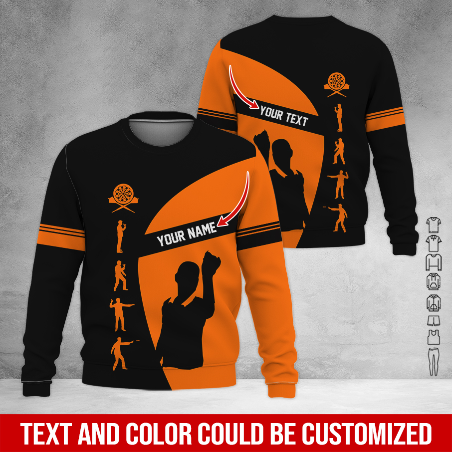 Customized Darts Sweatshirt, Personalized Name Sweatshirt, How to play Darts Pattern Sweatshirt, Perfect Gift For Darts Lovers, Friend, Family