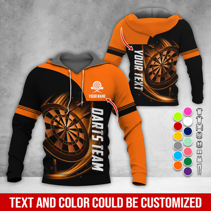 Customized Name & Your Darts Premium Hoodie, Darts Pattern Hoodie For Men & Women, Perfect Gift For Darts Lovers, Friend, Family