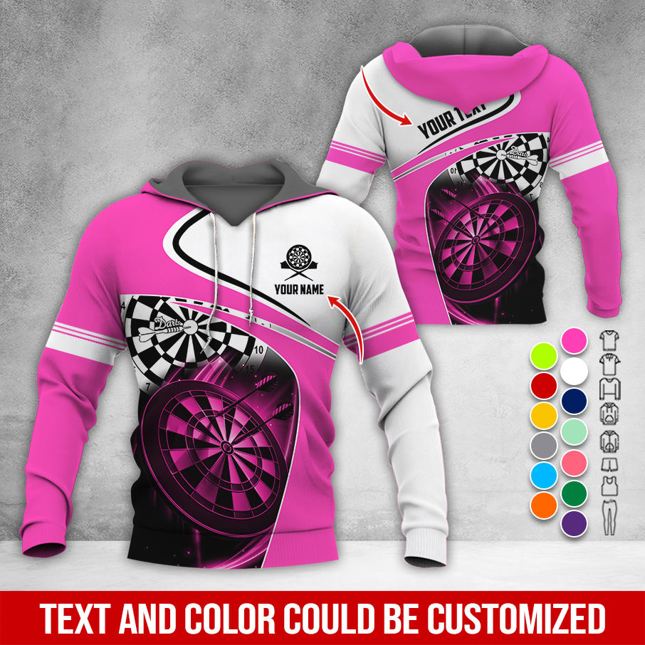 Customized Name & Text Darts Premium Hoodie, Darts Is My Life Hoodie, Perfect Gift For Darts Lovers, Darts Player