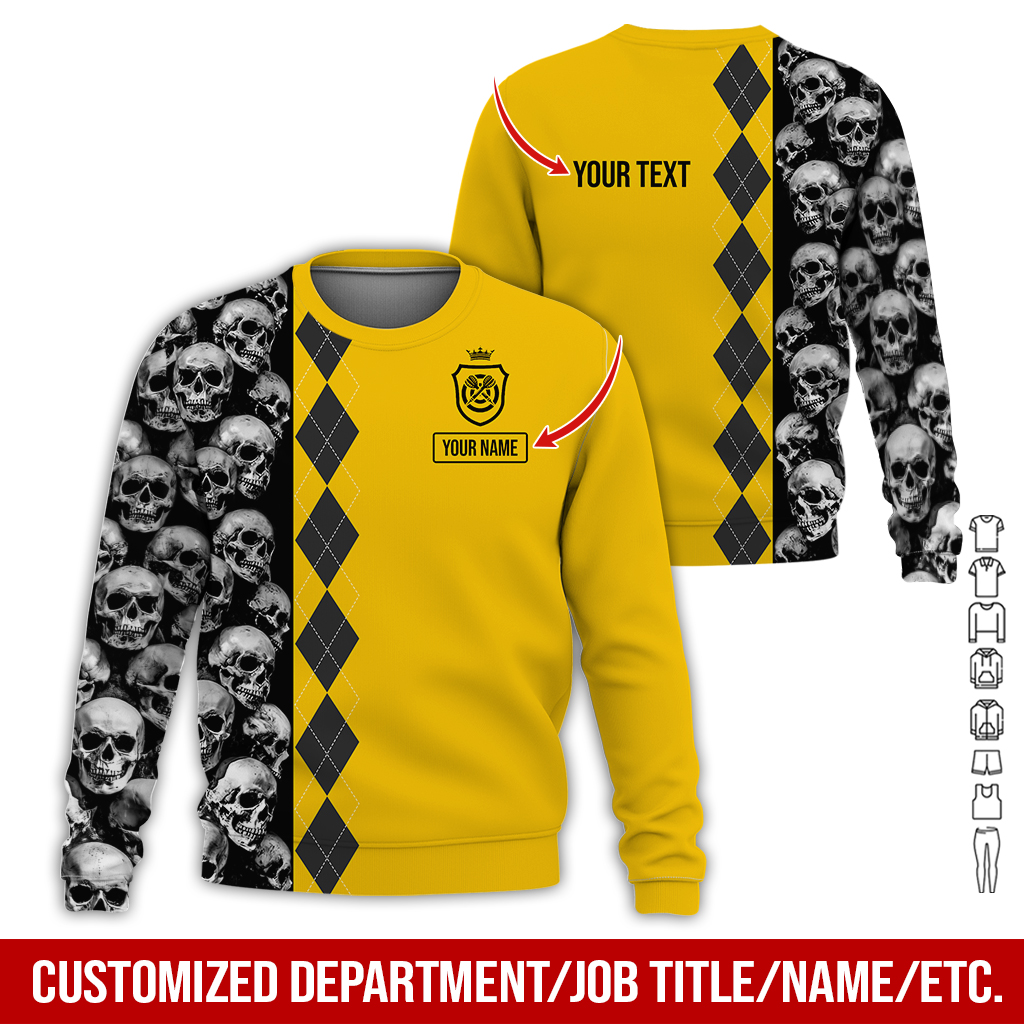 Customized Name Darts Sweatshirt, Skulls & Rhombus Pattern Shirts For Men & Women, Custom Your Shirts - Gift For Darts Lovers, Friend, Family