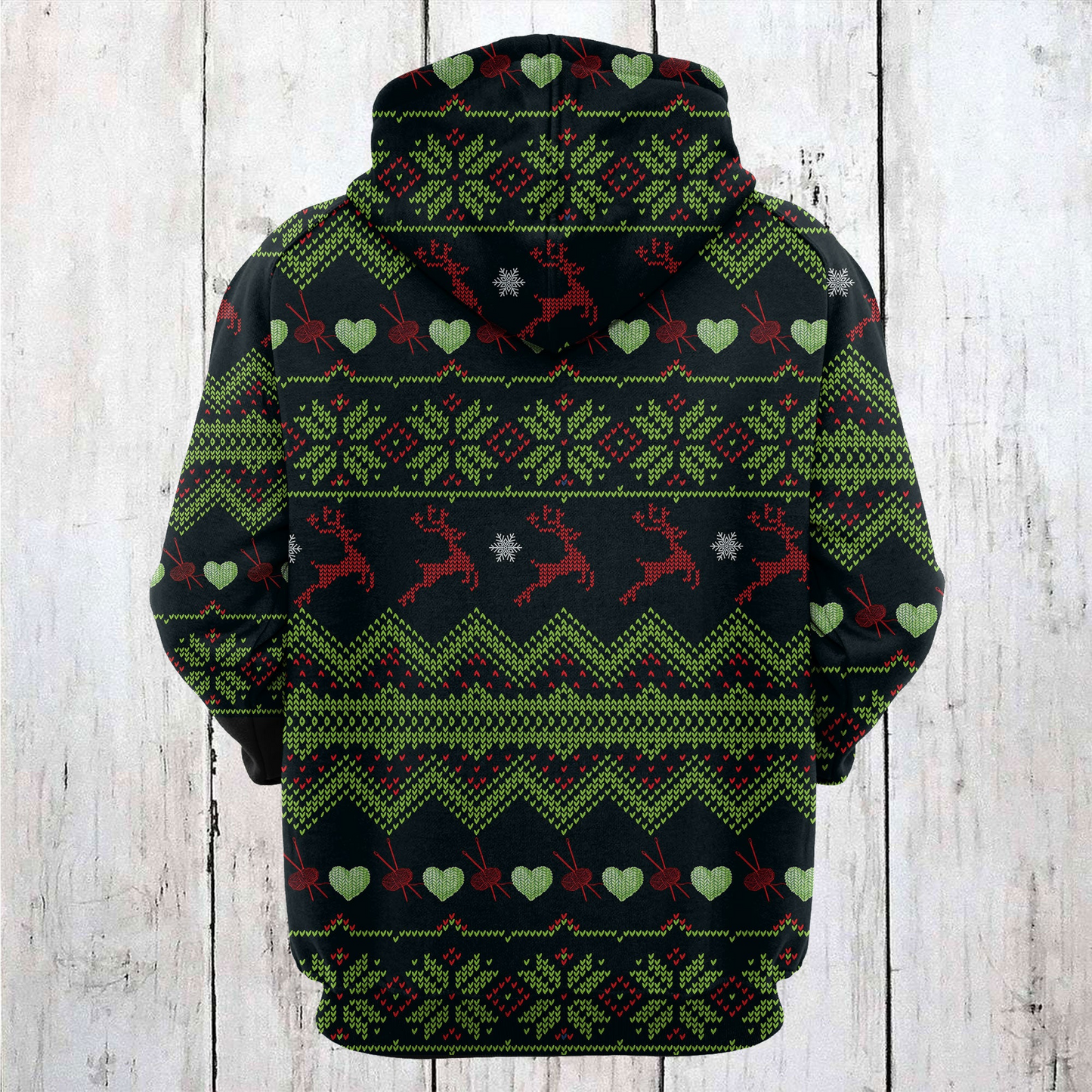 Yarn Christmas Pullover Premium Hoodie On the Virus Outside Is Frightful, Perfect Outfit For Men And Women On Christmas New Year Autumn Winter