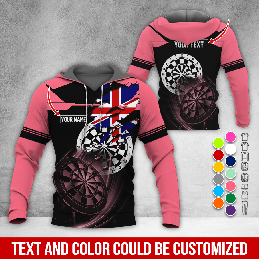 Customized Flag Darts Premium Hoodie, Custom Flag Hoodie For Men & Women, Perfect Gift For Darts Lovers, Friend, Family