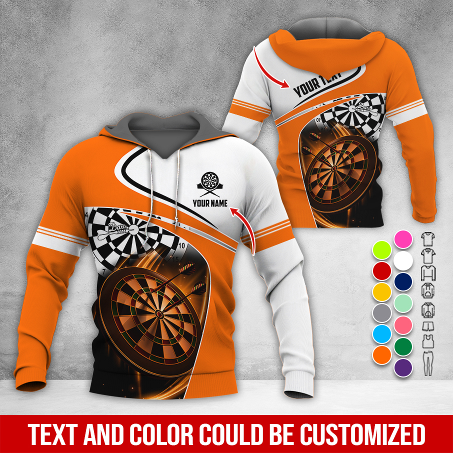 Customized Name & Text Darts Premium Hoodie, Darts Is My Life Hoodie, Perfect Gift For Darts Lovers, Darts Player