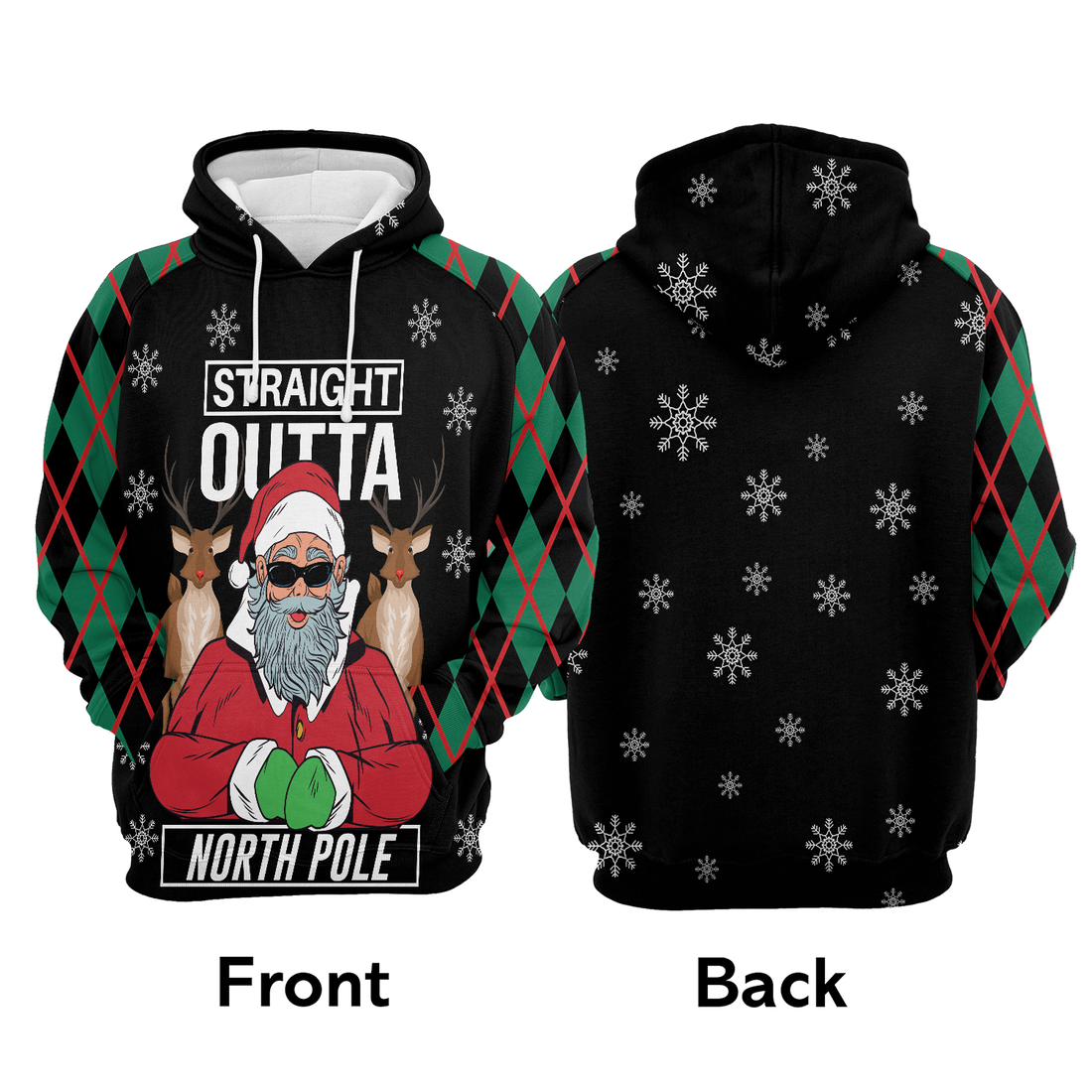 Santa Claus Premium Christmas Hoodie, Santa Claus Straight Outta North Pole Unisex Hoodie For Men & Women - Perfect Gift For Christmas, Friends, Family