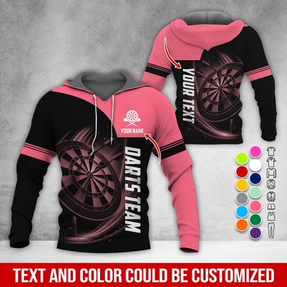Customized Name & Your Darts Premium Hoodie, Darts Pattern Hoodie For Men & Women, Perfect Gift For Darts Lovers, Friend, Family