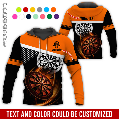 Personalized Name & Text Darts Premium Hoodie, The Dart is a unique Hoodie, Perfect Gift For Darts Player, Darts Lovers, Friend, Family