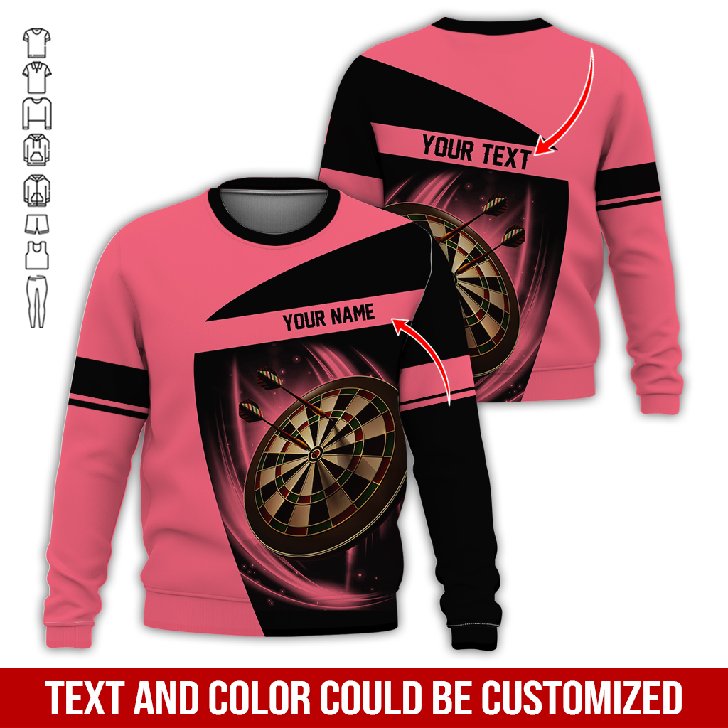 Customized Darts Sweatshirt, Personalized Name & Text Sweatshirt,  Darts Team Is My Life Sweatshirt, Perfect Gift For Darts Lovers, Darts Player