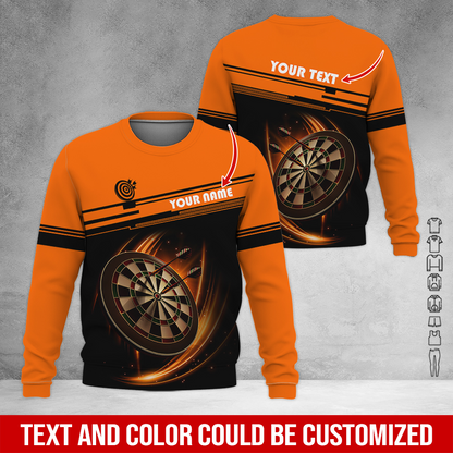 Customized Darts Sweatshirt, Personalized Name & Text Darts Sweatshirt, Darts Pattern Sweatshirt, Perfect Gift For Darts Lovers, Friend, Family