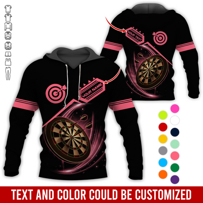 Customized Name & Text Darts Premium Hoodie, Darts Hoodie For Men & Women, Perfect Gift For Darts Lovers, Friend, Family