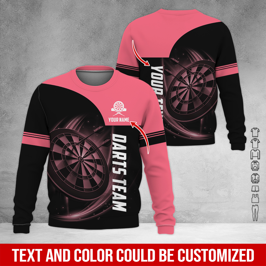 Customized Darts Sweatshirt, Personalized Name & Your Darts Team Name Sweatshirt For Men & Women, Perfect Gift For Darts Lovers, Friend, Family