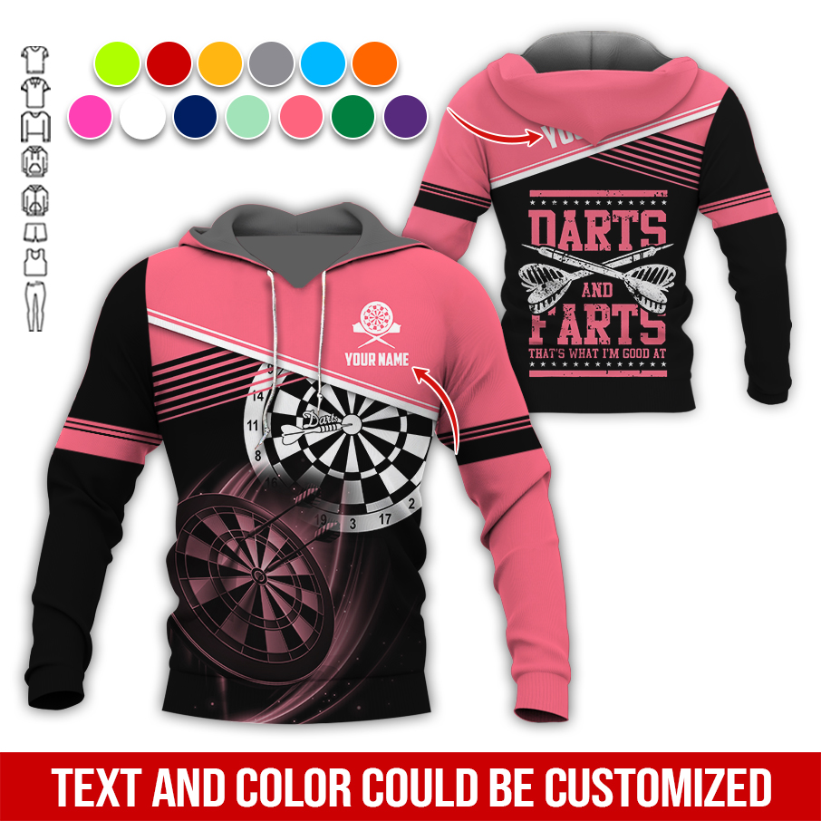 Customized Name & Text Darts Premium Hoodie, Darts & Darts That's What I'm Good At Hoodie, Perfect Gift For Darts Lovers, Darts Player