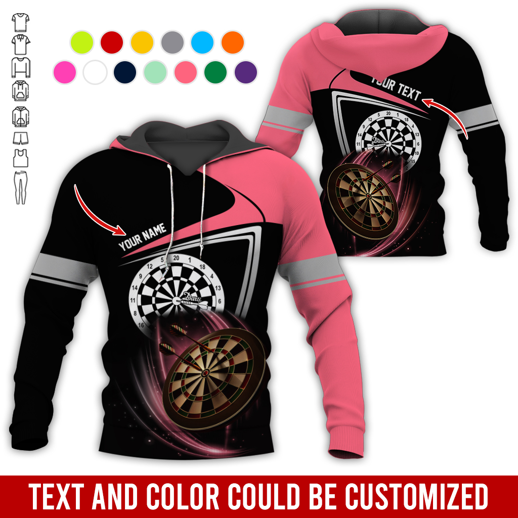 Personalized Name & Text Premium Hoodie, Darts Is My Life Hoodie, Perfect Gift For Darts Lovers, Darts Player
