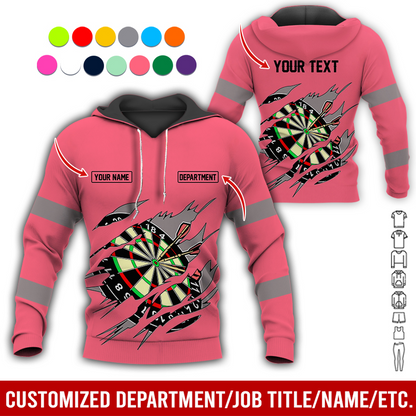 Personalized Darts Premium Hoodie, Customized Name, Text & Department Darts Hoodie, Perfect Gift For Darts Lovers, Friend, Family