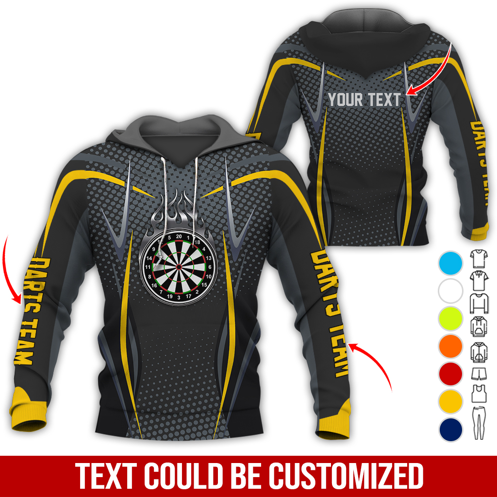 Personalized Darts Premium Hoodie, Dartboards & Black Flame Hoodie For Men & Women, Perfect Gift For Darts Lovers, Darts Player