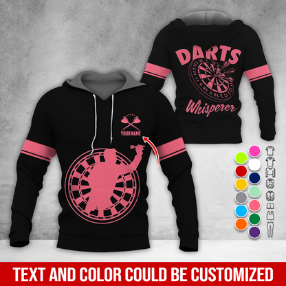 Personalized Name Premium Hoodie, Darts Whisperer Hoodie, Perfect Gift For Darts Lovers, Friend, Family