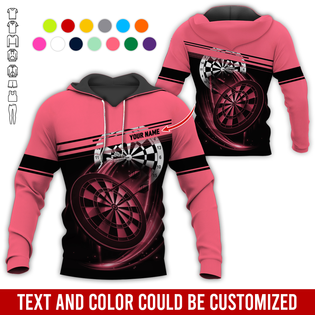 Customized Name Darts Premium Hoodie, Darts Pattern For Men & Women Hoodie, Perfect Gift For Darts Lovers, Darts Player