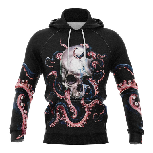 Skull Octopus Light Pullover Premium Hoodie, Perfect Outfit For Men And Women On Christmas New Year Autumn Winter
