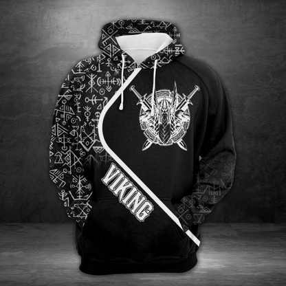 Viking Pattern Pullover Premium Hoodie, Perfect Outfit For Men And Women On Christmas New Year Autumn Winter