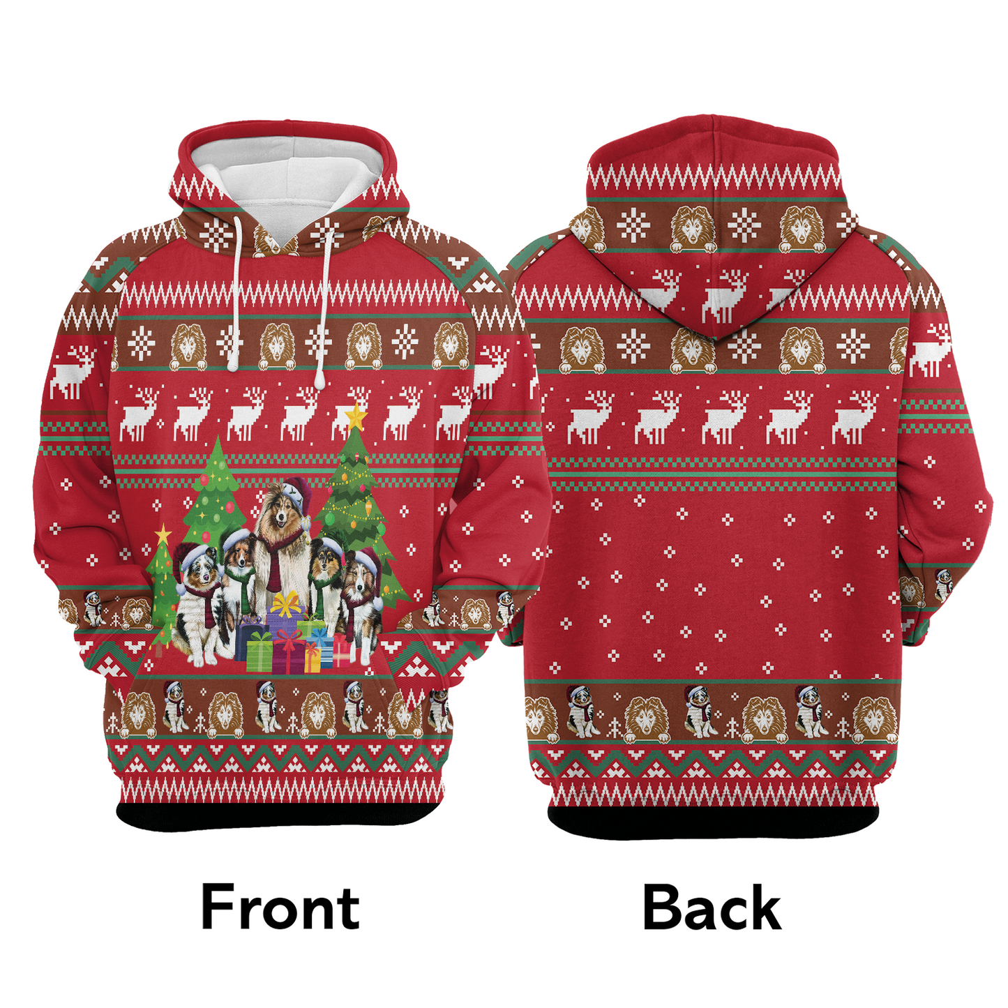 Shetland Sheepdogs Family Pullover Premium Hoodie, Perfect Outfit For Men And Women On Christmas New Year Autumn Winter