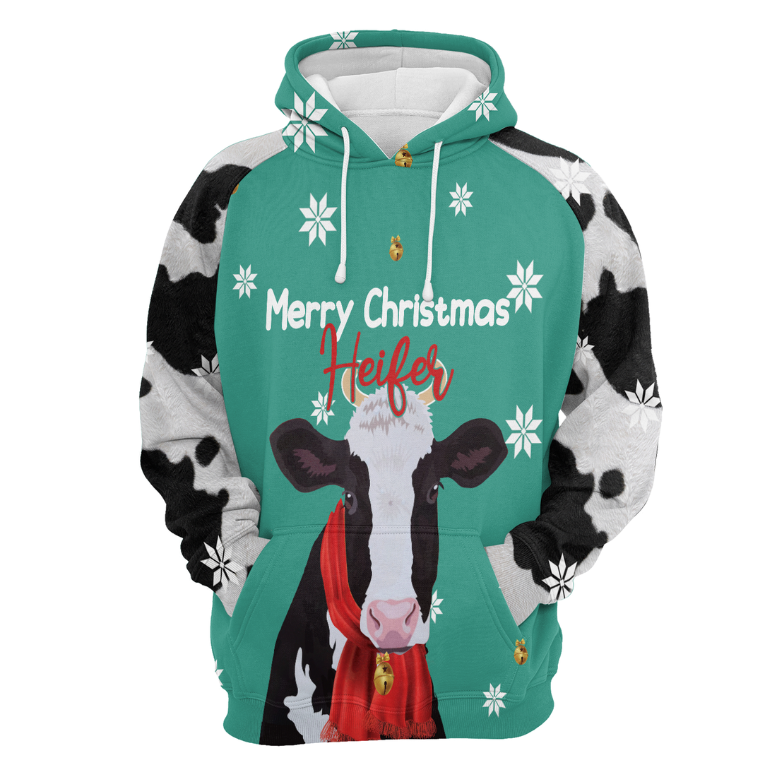 Cow Premium Christmas Hoodie, Cow Merry Christmas Heifer Christmas Unisex Hoodie For Men & Women - Perfect Gift For Christmas, Cow Lover