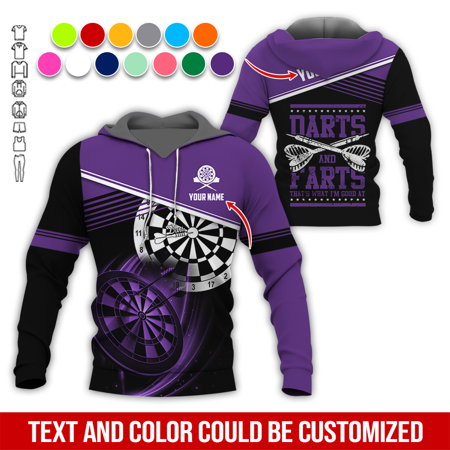 Customized Name & Text Darts Premium Hoodie, Darts & Darts That's What I'm Good At Hoodie, Perfect Gift For Darts Lovers, Darts Player