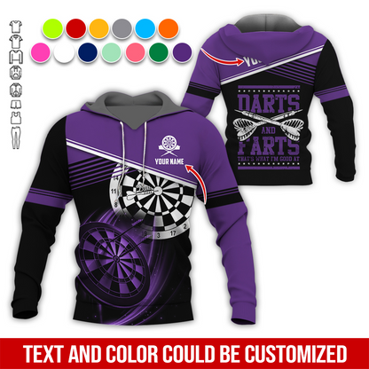 Customized Name & Text Darts Premium Hoodie, Darts & Darts That's What I'm Good At Hoodie, Perfect Gift For Darts Lovers, Darts Player