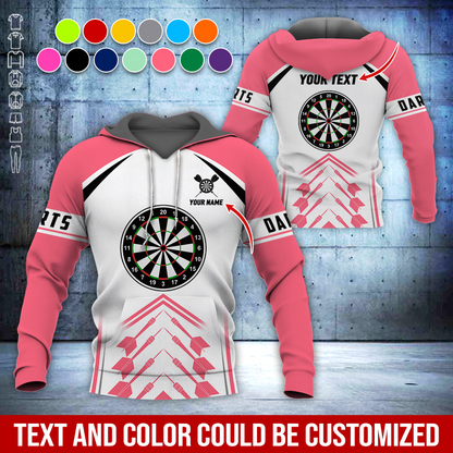 Personalized Darts Premium Hoodie, Dartsboards Pattern Hoodie White For Men & Women, Perfect Gift For Darts Lovers, Darts Player