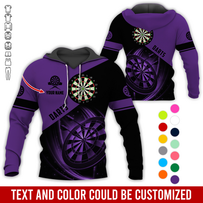 Personalized Darts Premium Hoodie, Customized Name & Text Darts Premium Hoodie, Perfect Gift For Darts Lovers, Darts Player