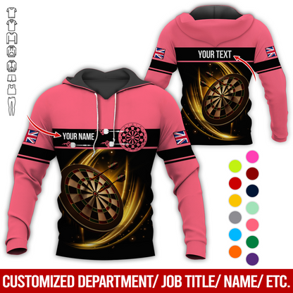 Personalized Darts Premium Hoodie, Custom National Flag Hoodie For Men & Women, Perfect Gift For Darts Lovers, Friend, Family