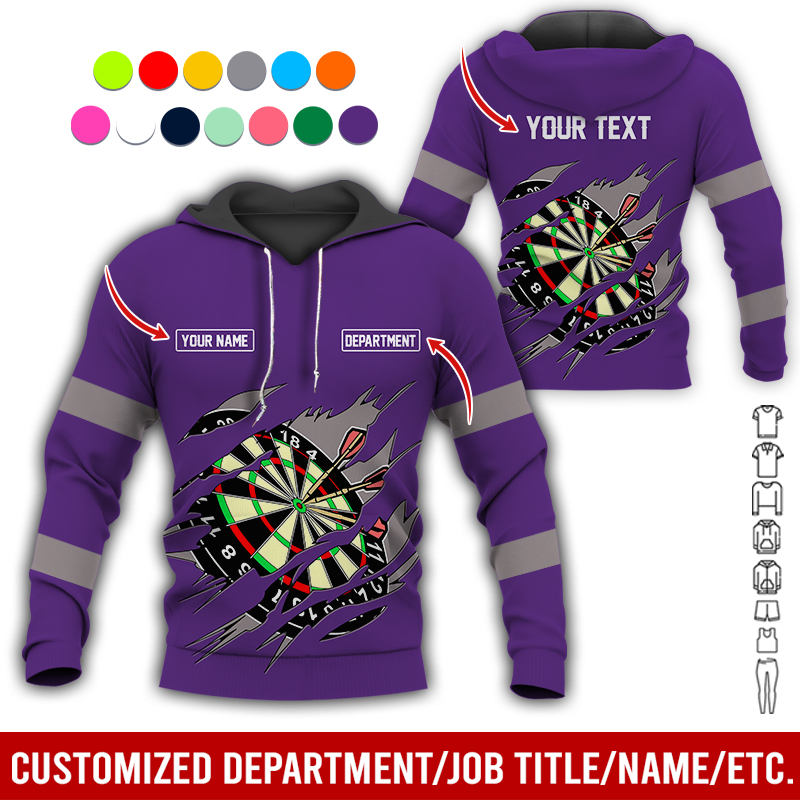 Personalized Darts Premium Hoodie, Customized Name, Text & Department Darts Hoodie, Perfect Gift For Darts Lovers, Friend, Family